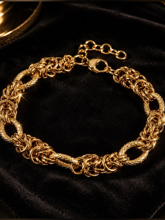 Anthropologie Jewelry - Gold Tone Chain Link Bracelet - Women Jewelry